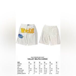 Vale Forever Cream Pilot Men Jorts Sz 38 NWT